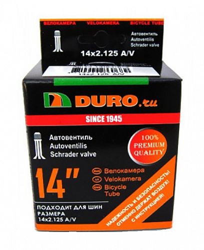 Велокамера Duro 14"х1.75-2.125 AV-35mm
